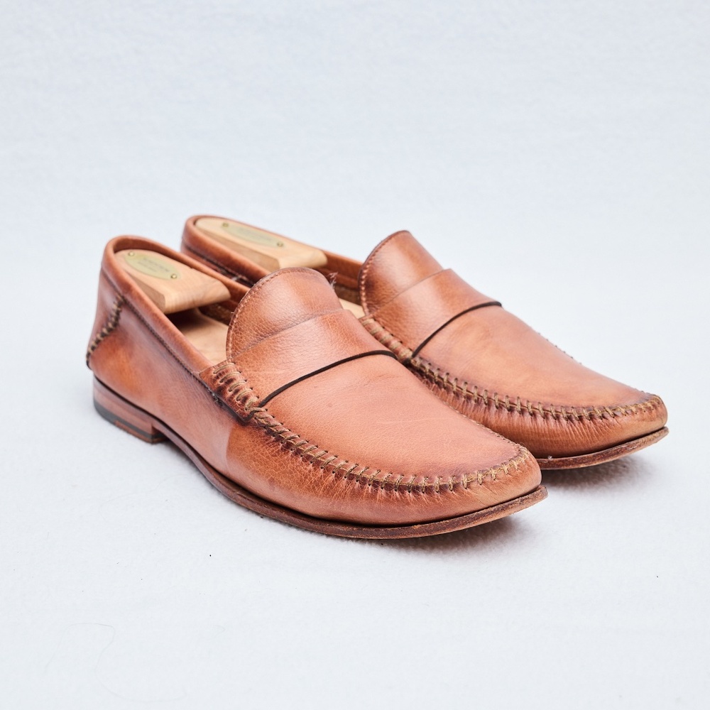Santoni Leather Loafer